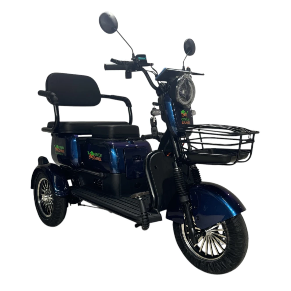 Электротрицикл GreenCamel Фродо X7 PRO V2 (60V20Ah 800W R10) дифференциал Синий 1